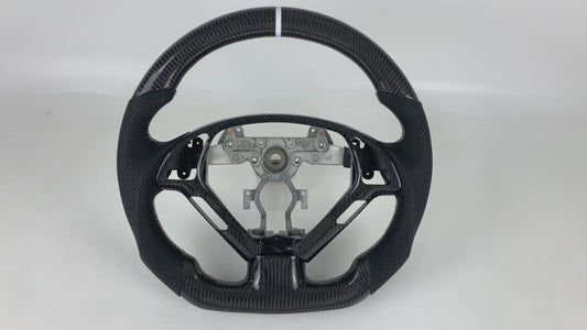 FOR 2007-2013 INFINITI G35/G37 CARBON FIBER & LEATHER STEERING WHEEL