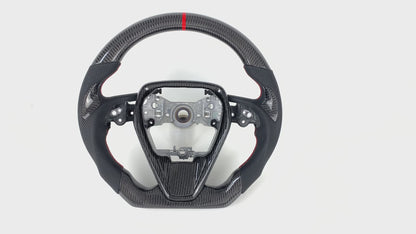 FOR 2018-2024 TOYOTA CAMRY CARBON FIBER & LEATHER STEERING WHEEL