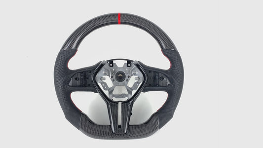 FOR INFINITI Q50 2019+/ Q60 2017+ CARBON FIBER & LEATHER STEERING WHEEL