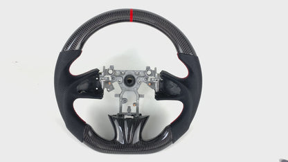 FOR 2013-2017 INFINITI Q50 CARBON FIBER & LEATHER STEERING WHEEL