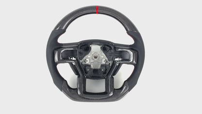 FOR 2015-2022 FORD F-150/RAPTOR CARBON FIBER & LEATHER STEERING WHEEL