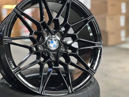 18" Gloss Black M3 M4 Style 826M Wheels fits BMW F30 F32 E90 E92 E36 E46 Z3 Z4