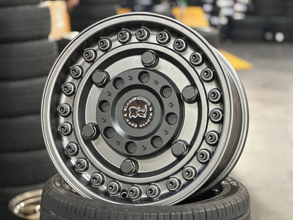 17x9.5J BLACK RHINO AMORY Wheels fit (6x139.7) Fits Tacoma 4Runner FJ Cruiser