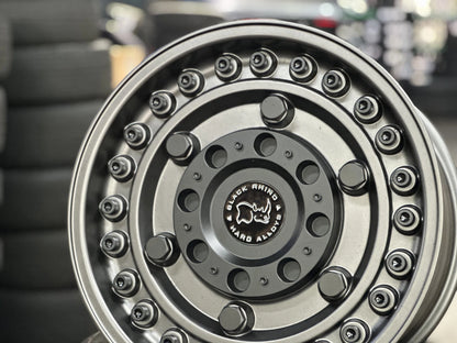 17x9.5J BLACK RHINO AMORY Wheels fit (6x139.7) Fits Tacoma 4Runner FJ Cruiser