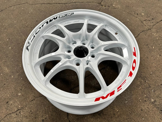 15"x7"+38 Mugen MF10 Design White Wheels (4x100/114.3) Fits Honda