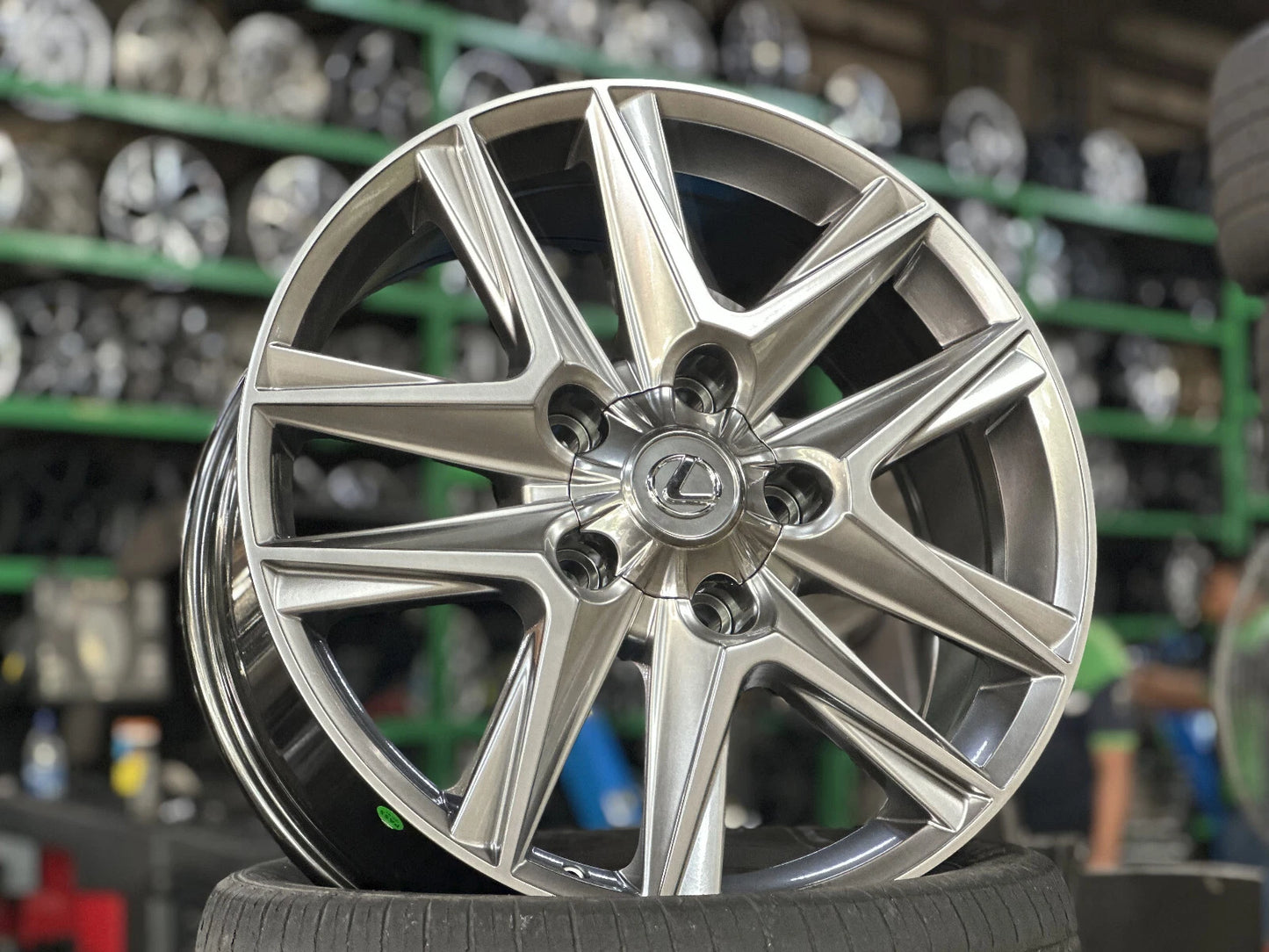 20x8.5" LEXUS LX Hyper Black Wheels (5x150) Fits TOYOTA Cygnus Sequoia Tundra