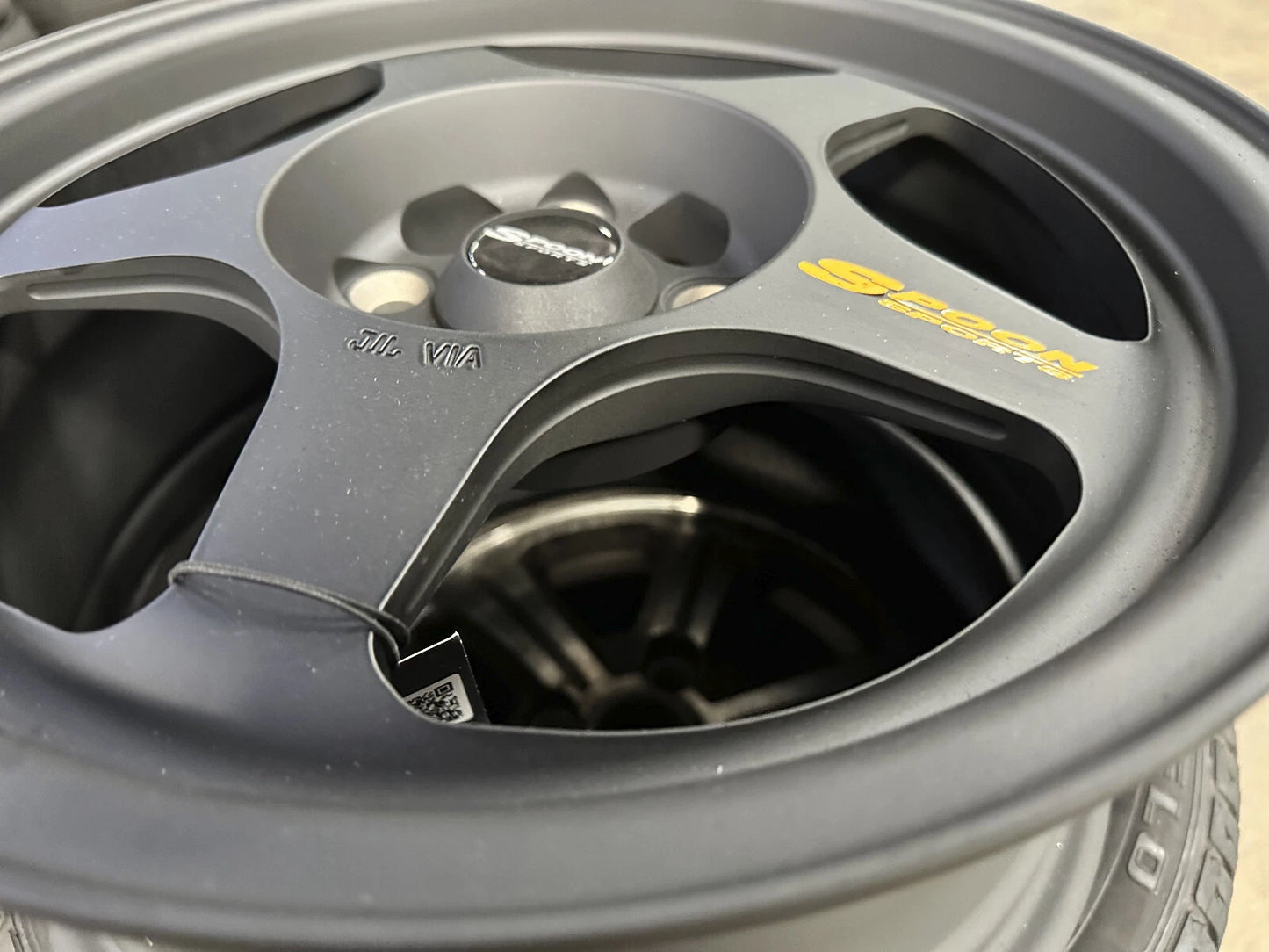 15"x7" SMST SPOON BLACK Wheels (4x100) Fits HONDA TOYOTA KIA MAZDA