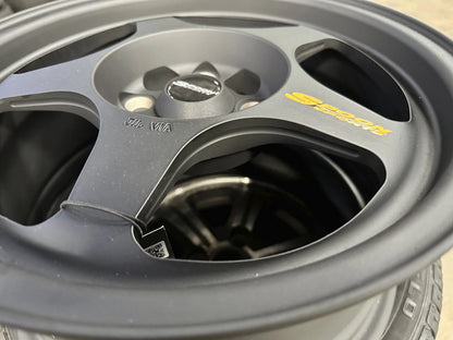 15"x7" SMST SPOON BLACK Wheels (4x100) Fits HONDA TOYOTA KIA MAZDA