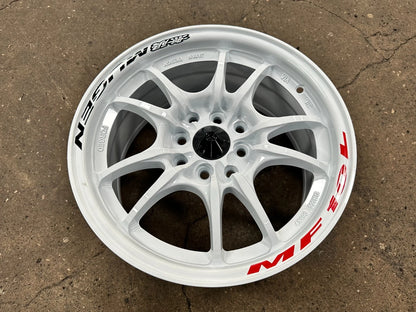 15"x7"+38 Mugen MF10 Design White Wheels (4x100/114.3) Fits Honda