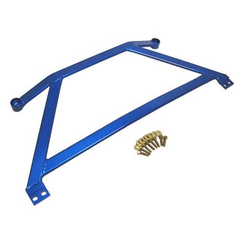 Megan Racing Front Lower Subframe H-Bracket Brace Bar For 06-11 Honda Civic - Blue - SB-HBHC06B