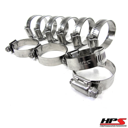 HPS Stainless Steel Worm Gear Liner Clamp Size 80 10pcs Pack 4-5/8 inch - 5-1/2 inch 117mm-140mm