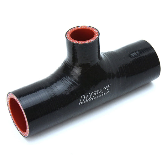 HPS 2.75 inch ID 1 inch ID branch Black Silicone Coupler Blow Off Valve T Hose Tee Adapter