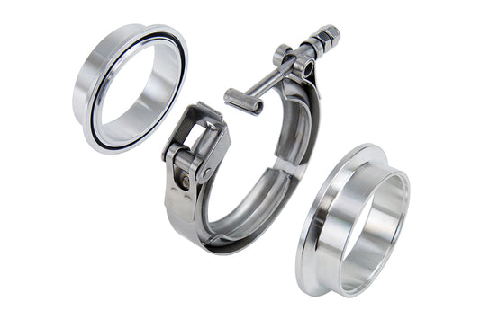 HPS Stainless Steel 4 inch V Band Clamp Kit Aluminum Flanges NBR O-Ring Quick Release