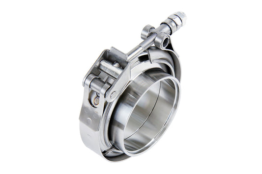 HPS Stainless Steel 5 inch V Band Clamp Kit Stainless Steel Flanges Quick Release
