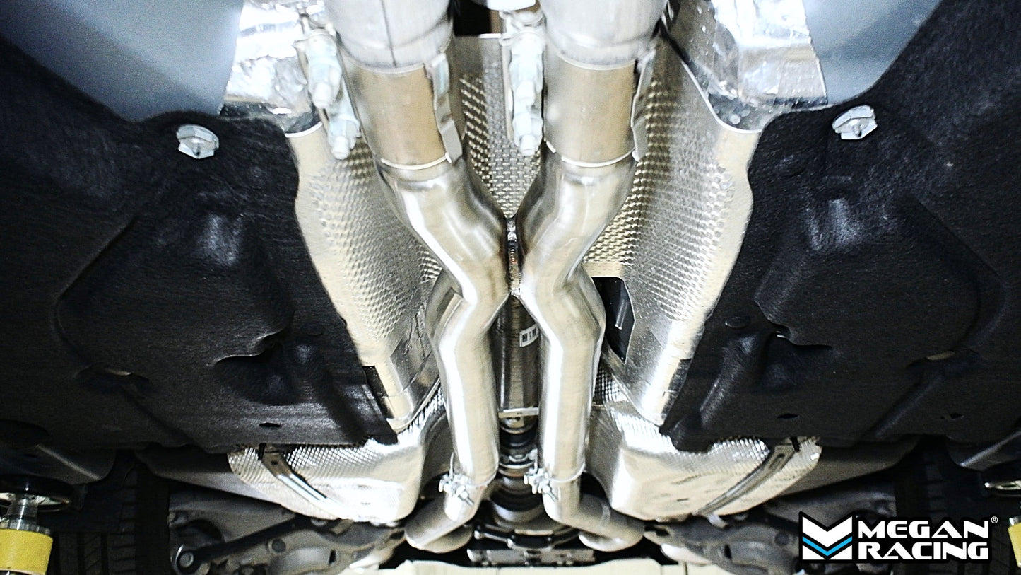 Megan Racing Mid Pipe (X-Pipe Style) For 15-23/24+ Ford Mustang 5.0 [GT, Dark Horse] S550 S650